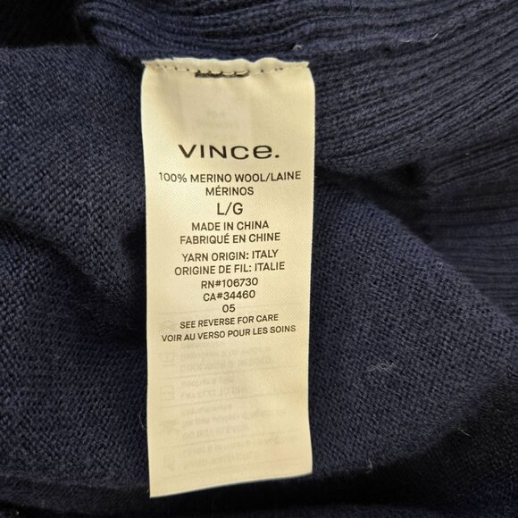 Vince. 100% Merino Wool Crewneck Sweater Size Large - Picture 6 of 6